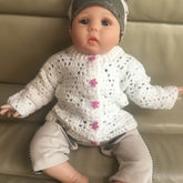 Rihanna Baby Cardigan Crochet Pattern | 0-3 Months | English PDF